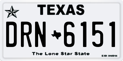 TX license plate DRN6151