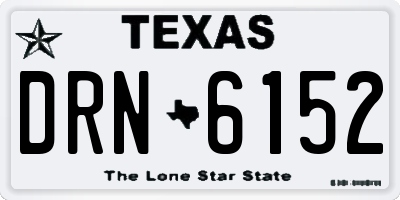 TX license plate DRN6152