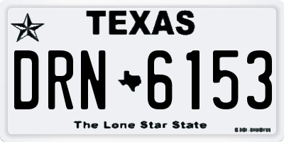 TX license plate DRN6153