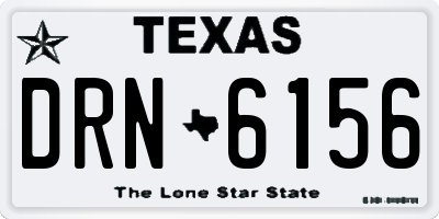 TX license plate DRN6156