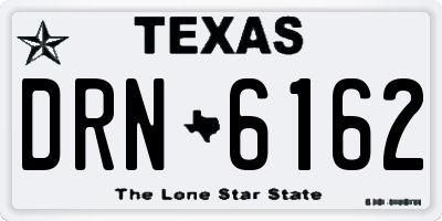 TX license plate DRN6162