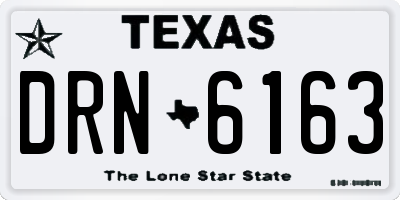 TX license plate DRN6163