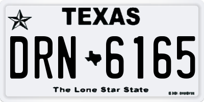 TX license plate DRN6165