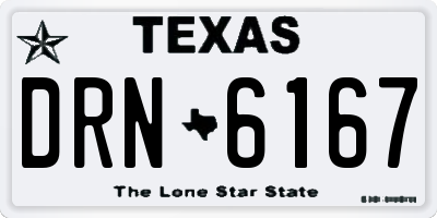 TX license plate DRN6167