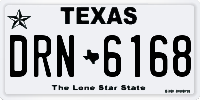 TX license plate DRN6168