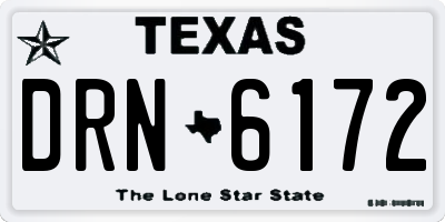TX license plate DRN6172