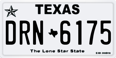 TX license plate DRN6175