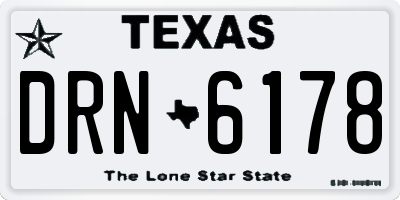 TX license plate DRN6178