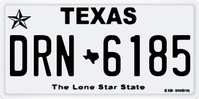 TX license plate DRN6185