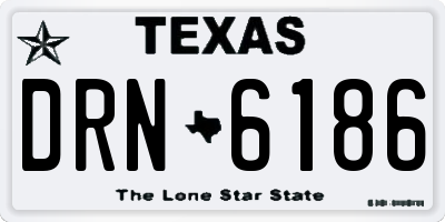 TX license plate DRN6186