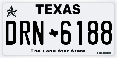 TX license plate DRN6188