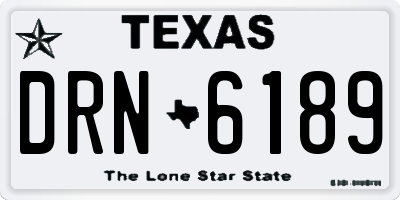 TX license plate DRN6189