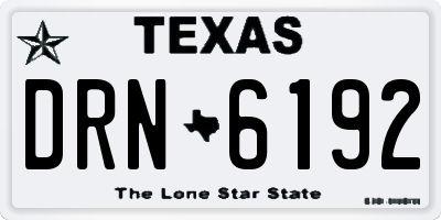 TX license plate DRN6192