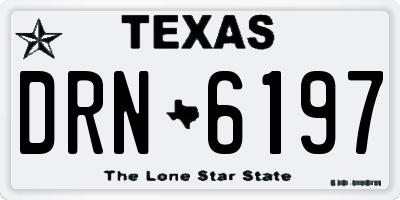 TX license plate DRN6197