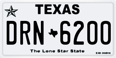 TX license plate DRN6200