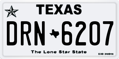 TX license plate DRN6207