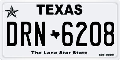 TX license plate DRN6208