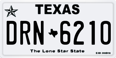 TX license plate DRN6210