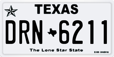 TX license plate DRN6211