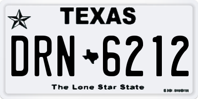 TX license plate DRN6212