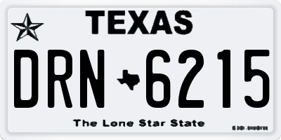 TX license plate DRN6215