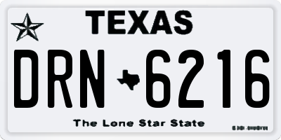 TX license plate DRN6216