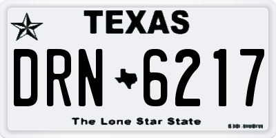 TX license plate DRN6217