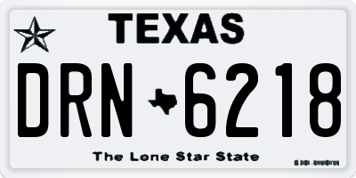 TX license plate DRN6218