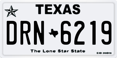 TX license plate DRN6219