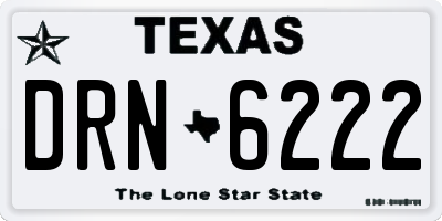 TX license plate DRN6222