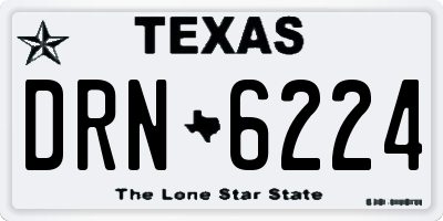 TX license plate DRN6224