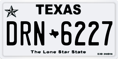 TX license plate DRN6227