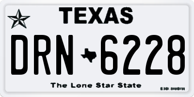 TX license plate DRN6228