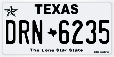 TX license plate DRN6235