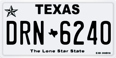 TX license plate DRN6240