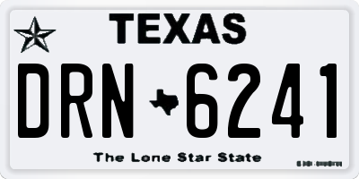 TX license plate DRN6241