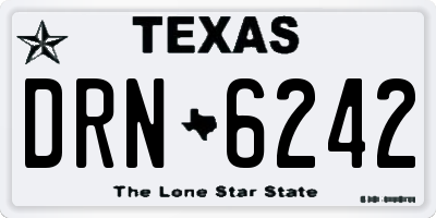 TX license plate DRN6242