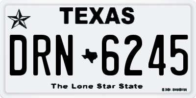 TX license plate DRN6245