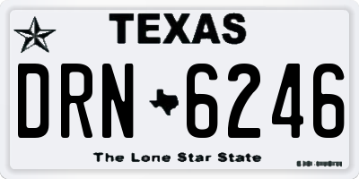 TX license plate DRN6246