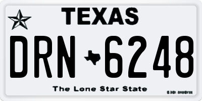 TX license plate DRN6248