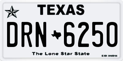 TX license plate DRN6250