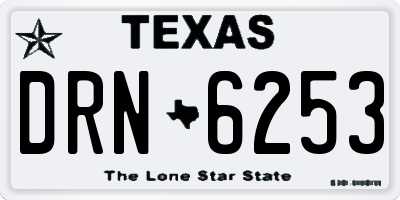 TX license plate DRN6253