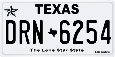 TX license plate DRN6254