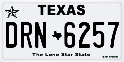 TX license plate DRN6257