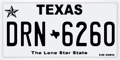TX license plate DRN6260