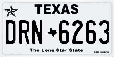 TX license plate DRN6263