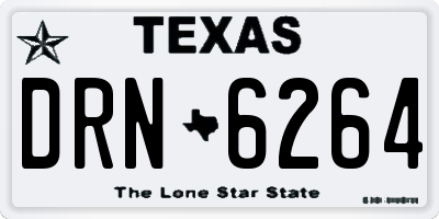 TX license plate DRN6264