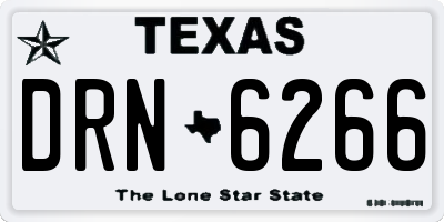 TX license plate DRN6266