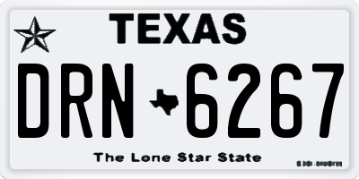 TX license plate DRN6267