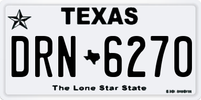 TX license plate DRN6270